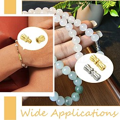30Pcs 3 Colors Column Brass Screw Clasps&nbsp;FIND-CJ0005-71