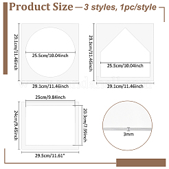 3Pcs 3 Styles Acrylic Molds&nbsp;AJEW-BC0007-78