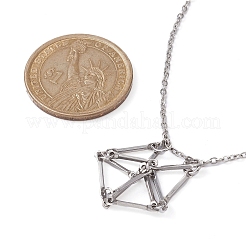 Tarnish Resistant 201 Stainless Steel Macrame Pouch Empty Stone Holder for Pendant Necklaces Making&nbsp;NJEW-JN04450-02