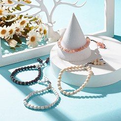 Natural Gemstone Stretch Bracelet with Calabash&nbsp;BJEW-JB07709