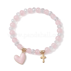 Glass Round Beaded Stretch Bracelets&nbsp;BJEW-JB09909