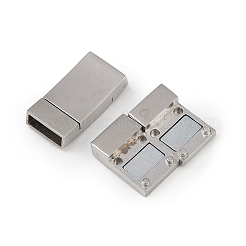 304 Stainless Steel Magnetic Clasps&nbsp;STAS-C127-12P