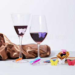 Silicone Wine Glass Tag Markers Sets&nbsp;DIY-PH0025-45
