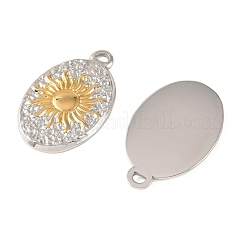 Two Tone Textured 304 Stainless Steel Pendants&nbsp;STAS-L314-10GP-04