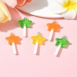 5Pcs Transparent Imitation Food Resin Pendants&nbsp;FIND-FS0002-92