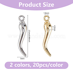 40Pcs 2 Colors Rack Plating Alloy Pendants&nbsp;FIND-DC0008-58