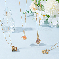 5Pcs 304 Stainless Steel Macrame Pouch Necklace Making for Gemstone Nuggets&nbsp;NJEW-UN00007
