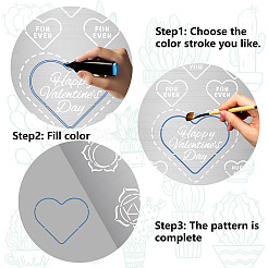 Valentine's Day Stainless Steel Metal Cutting Dies Stencils&nbsp;DIY-WH0289-090