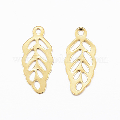 201 Stainless Steel Charms&nbsp;STAS-H557-40G
