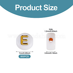 500Pcs Plating Acrylic Beads&nbsp;PACR-TADJ0001-01E