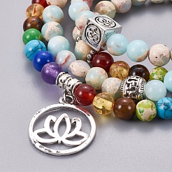Natural Shoushan Stone/Larderite Wrap Bracelets&nbsp;BJEW-I273-B09