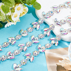 1 Yard Glass Rhinestone Chains&nbsp;DIY-WH0061-027S