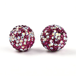 Polymer Clay Pave Rhinestone Beads&nbsp;RB-T018-01C