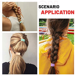 Polyester Elastic Hair Ties for Women Girls&nbsp;OHAR-WH0029-07