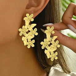Elegant Brass Flower Stud Earrings&nbsp;OI2799
