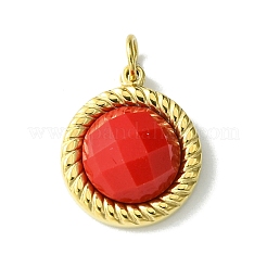 Ion Plating(IP) Real 14K Gold Plated 304 Stainless Steel with Glass Pendant&nbsp;FIND-Z028-32G