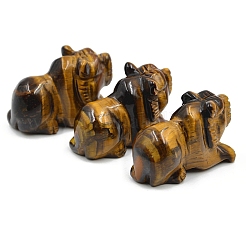 Natural Tiger Eye Carved Healing Tiger Figurines&nbsp;PW-WG87863-01