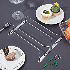 Iron 2 Rows Wine Glass Rack Under Cabinet&nbsp;AJEW-WH0258-567
