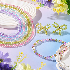 9 Strands 9 Colors Glass Beads Strands&nbsp;EGLA-TADJ0001-04