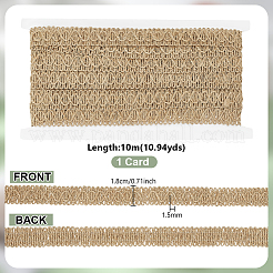 Braided Burlap Ribbon&nbsp;OCOR-WH0079-53C
