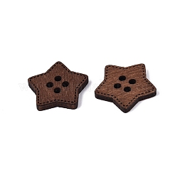 4-Hole Star Wood Buttons&nbsp;BUTT-Q046-08B