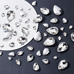 6 Style Pointed Back Glass Rhinestone Cabochons&nbsp;RGLA-FG0001-20