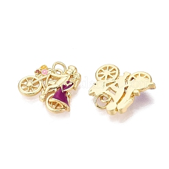 Valentine's Day Brass Enamel Pendants&nbsp;KK-Q072-02G