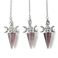 Natural Mixed Stone Cone Dowsing Pendulum Big Pendants&nbsp;G-C114-01P