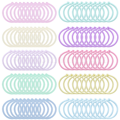250Pcs 10 Colors Heart Plastic Loose Leaf Book Binder Hinged Rings&nbsp;FIND-CP0003-20C