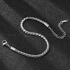 304 Stainless Steel Rope Chain Bracelets for Women&nbsp;BJEW-Q051-04P