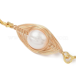 Natural Cultured Freshwater Pearl Slider Bracelets&nbsp;BJEW-JB11215