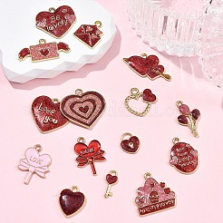15Pcs 15 Styles Alloy Pendants&nbsp;ENAM-YW0006-84
