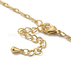Faceted Rectangle & Teardrop Glass Pendant Necklaces&nbsp;NJEW-R263-22G