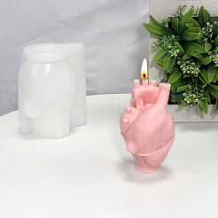 Heart(Organ) Shape DIY Candle Silicone Statue Molds&nbsp;CAND-PW0007-025