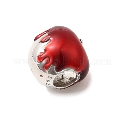 925 Sterling Silver Enamel European Beads&nbsp;STER-Z013-07P-01