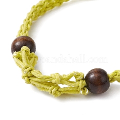 Adjustable Braided Waxed Cotton Macrame Pouch Bracelet Making&nbsp;BJEW-JB09698