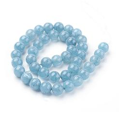 Natural White Jade Imitation Amazonite Beads Strands&nbsp;G-F364-16-8mm