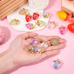 14Pcs 7 Styles Transparent Acrylic with Alloy Pendants&nbsp;TACR-TA0001-86