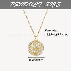 925 Sterling Silver 12 Constellation Necklace Gold Horoscope Zodiac Sign Necklace Round Astrology Pendant Necklace with Zircons Birthday Jewelry Gift for Women Men&nbsp;JN1089D