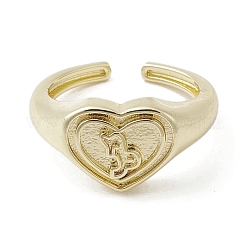 Brass Adjustable Open Rings&nbsp;RJEW-K257-86G-10