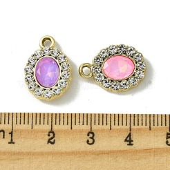 UV Plating Alloy with Mixed Color Glass Rhinestone Pendants&nbsp;FIND-B039-06G