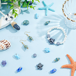 56Pcs 8 Styles Glazed Porcelain Beads&nbsp;PORC-SC0001-37