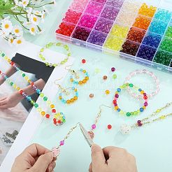 1280Pcs 32 Colors Transparent Acrylic Beads&nbsp;TACR-SZ0001-20B