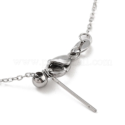 Adjustable 304 Stainless Steel Cable Chain Necklaces&nbsp;NJEW-K270-06P