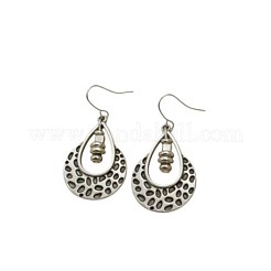 Alloy & CCB Plastic Beads Dangle Earrings&nbsp;WGFA69B-01