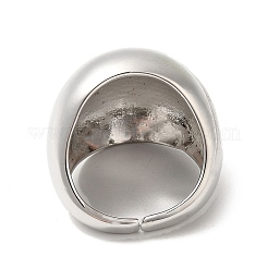 Rack Plating Brass Plain Dome Open Cuff Rings&nbsp;RJEW-E290-05P