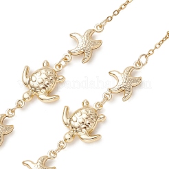 304 Stainless Steel Starfish & Turtle Link Chain for Eyeglasses&nbsp;AJEW-EH00410