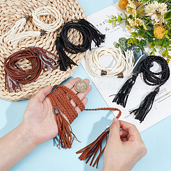 5Pcs 5 Styles PU Leather Wrap Around Chain Belt&nbsp;AJEW-CP0008-15