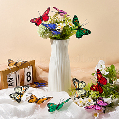 12Pcs Feather Butterfly Wall Stickers&nbsp;DIY-WH20007-275