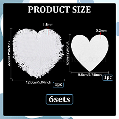6Bags Polyester Blank Embroidery Sew on Cloth Patches&nbsp;PATC-PH0001-86B